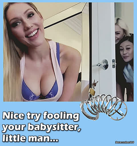 babysitter caption chastity clip