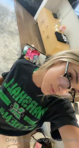 ass blonde glasses clip