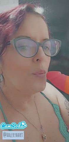 big tits blowjob deepthroat dildo glasses latina lingerie milf sucking clip