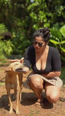 big tits boobs brunette cleavage indian shorts teasing thighs upskirt clip