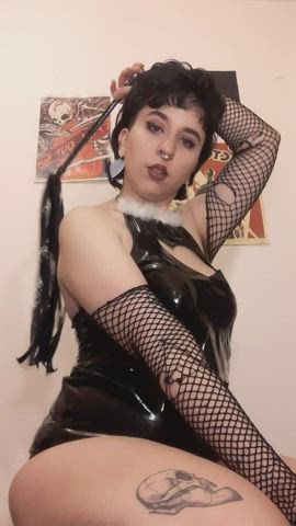 dominatrix latex whipping clip