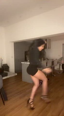 Dancing in shorts and High Heels