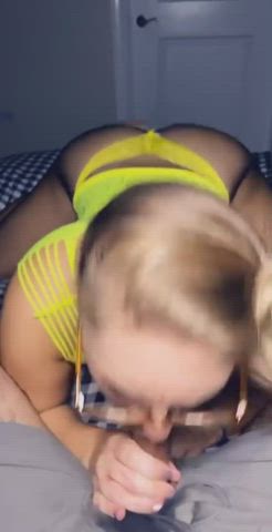 Blonde Blowjob Glasses clip