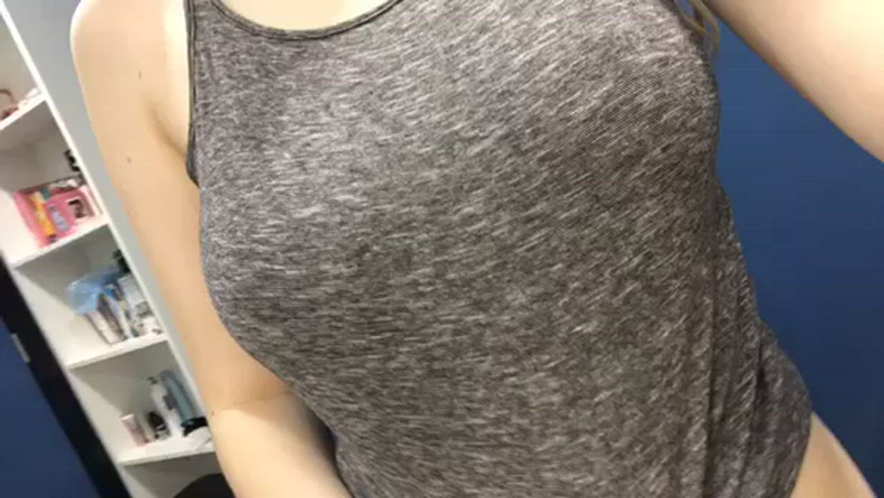 Would you cum on my tits in front of my husband?