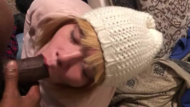And another blonde snowbunny gets her mouth fucked