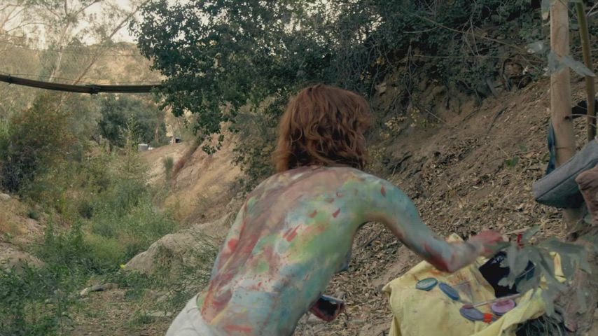 Britt Lower body-painted plot in 'Circus Person'