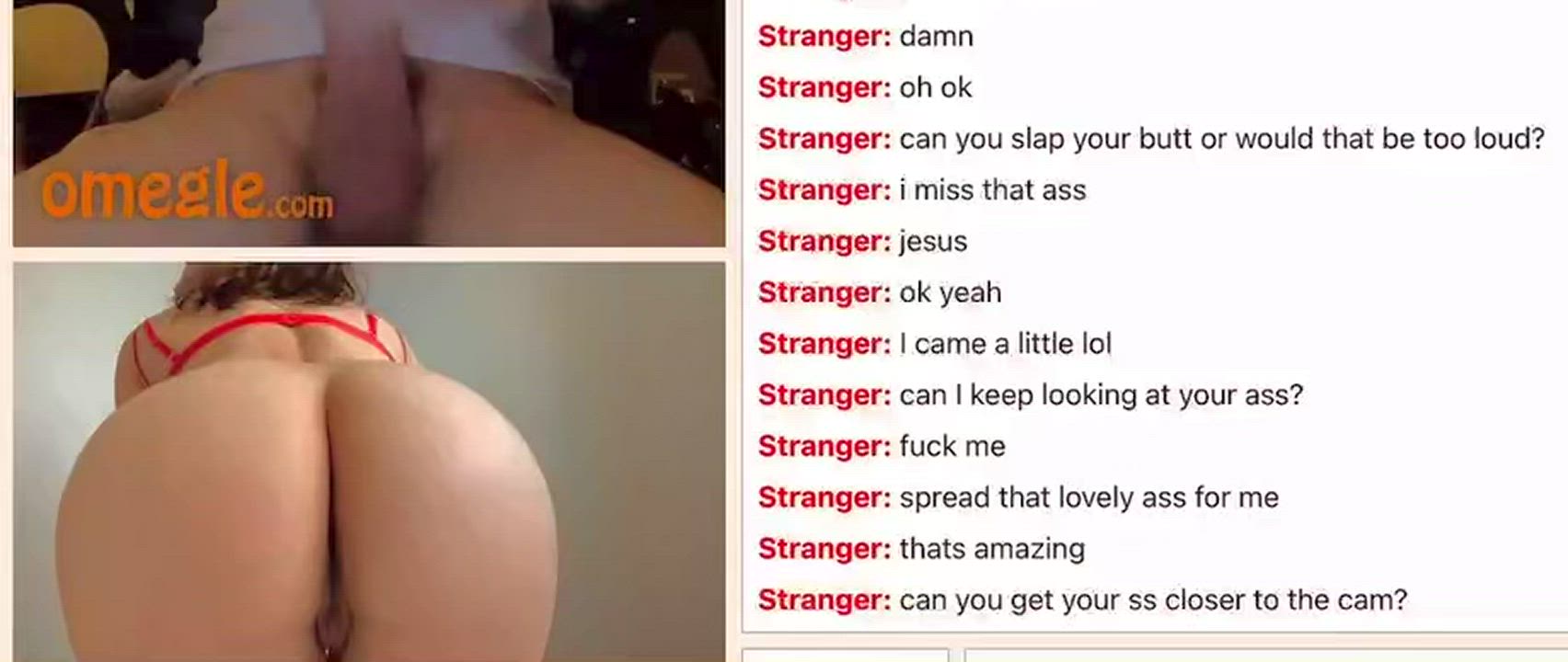 Just a full minuet of me being a SLUT on Omegle yesterday ? Thanks to everyone who