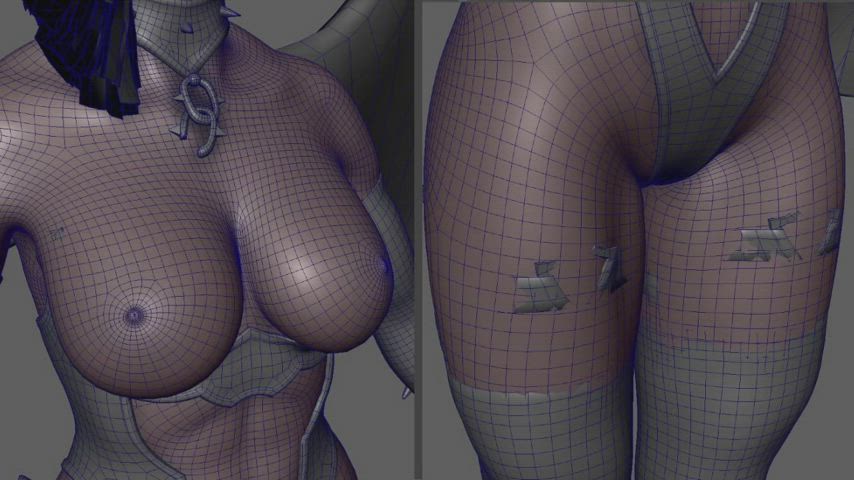 3D Behind The Scenes Cleavage clip