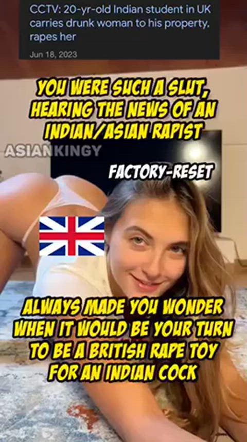 amwf asian bimbo bimbofication blonde british dirty blonde indian interracial clip