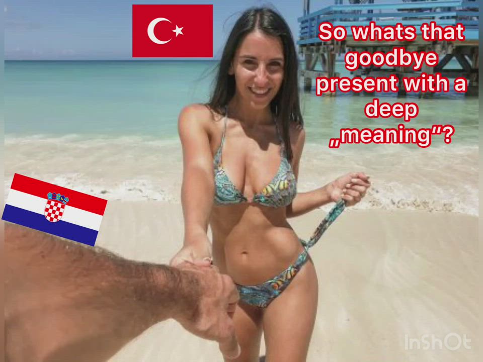 Anal BWC Beach Bikini Brunette Croatian Glasses Leggings Thick Tight Turkish clip