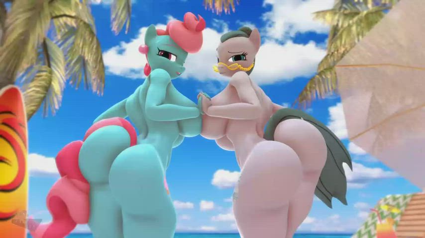 ass ass clapping beach bouncing cartoon fantasy flashing milf sfm clip