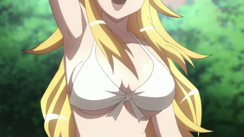 Anime Big Tits Bikini Blonde Bouncing Tits Glasses clip
