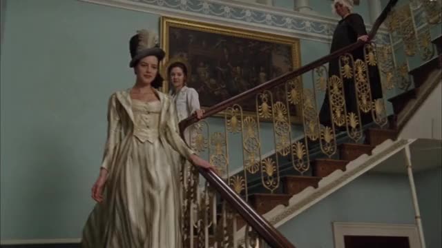 Michelle Ryan - Mansfield Park (2007) - going down stairs & into carriage in
