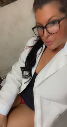 I’m being a BAD girl in the Doctors coat.