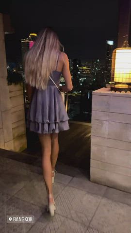 blonde dress legs clip