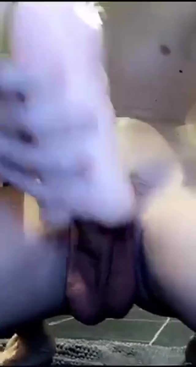Teen with massive uncut cock fucks his toy and lets his dick spurt cum all over,