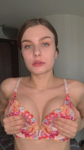 Just trying to tempt you with my tits, is it working?