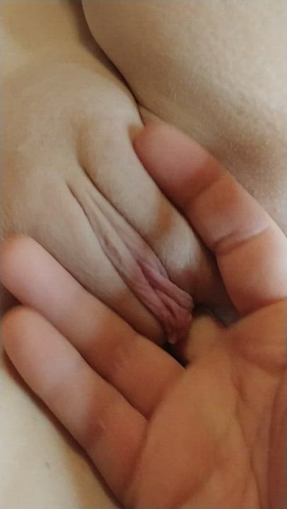 There aren't enough gifs of sexy large labia action! Here you go! Finger, Spread,