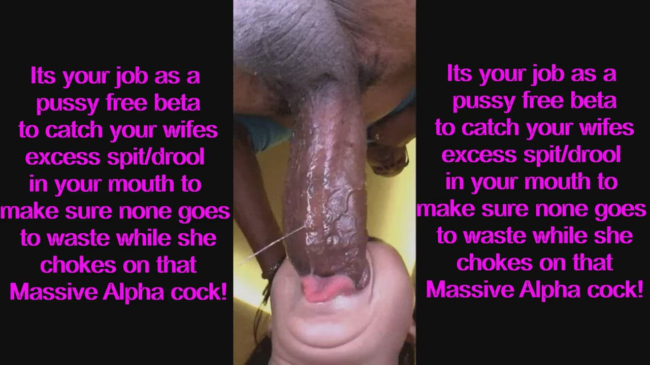 It's your job to catch her excess spit/drool.