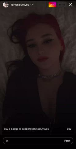 brunette flashing tits clip