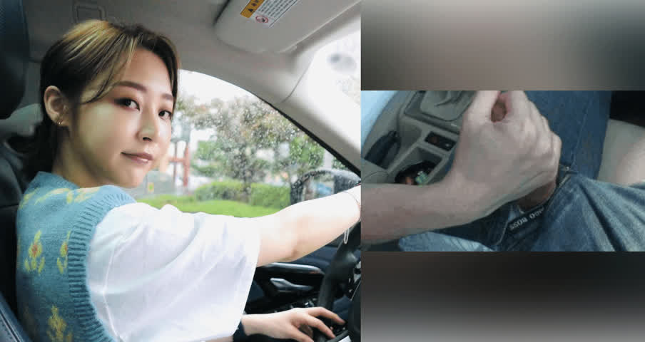 asian car sex handjob korean split screen porn clip