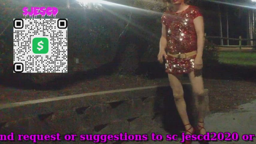 crossdressing outdoor sissy clip