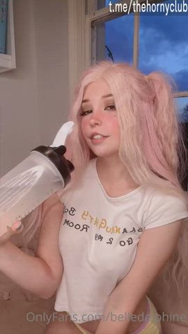 ahegao belle delphine boobs fake boobs onlyfans clip