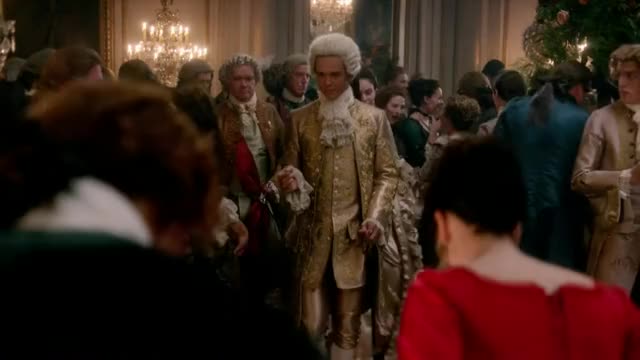 Clip from Outlander S02E02 - The French nobility certainly knew how to dress!