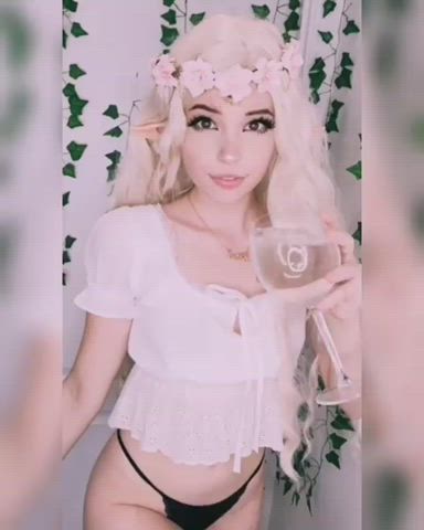 ahegao belle delphine cosplay elf onlyfans tits tongue fetish clip