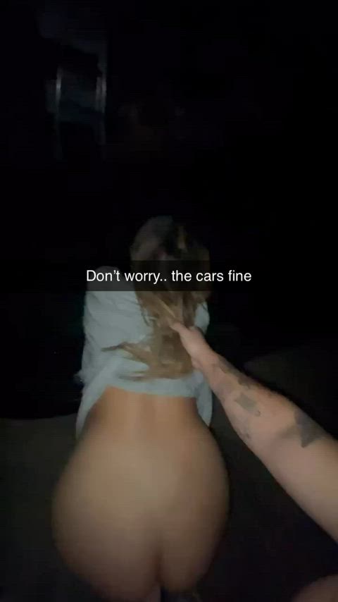 White girl fucked on a Nissan