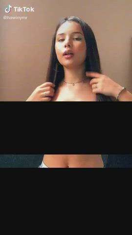 Big Ass Brazilian Brunette Censored Eye Contact Humiliation Teen TikTok clip