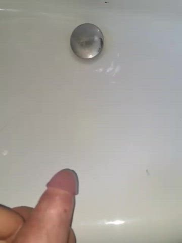 Pissing in the sink was so desperate to let it out first half 