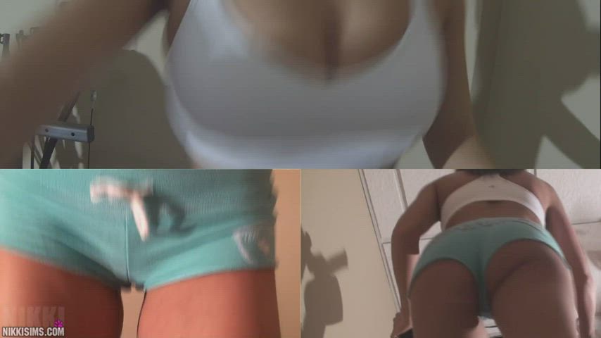 Boobs Booty Bouncing Model Solo Workout clip