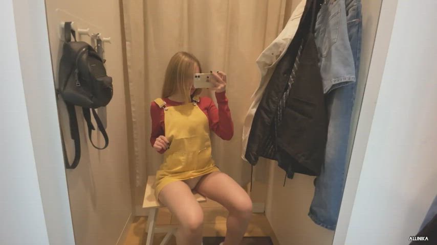 Playing in the fitting room