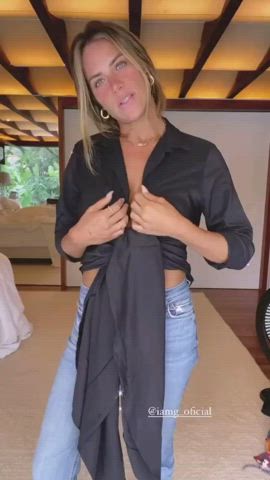 Blonde Boobs Brazilian See Through Clothing clip