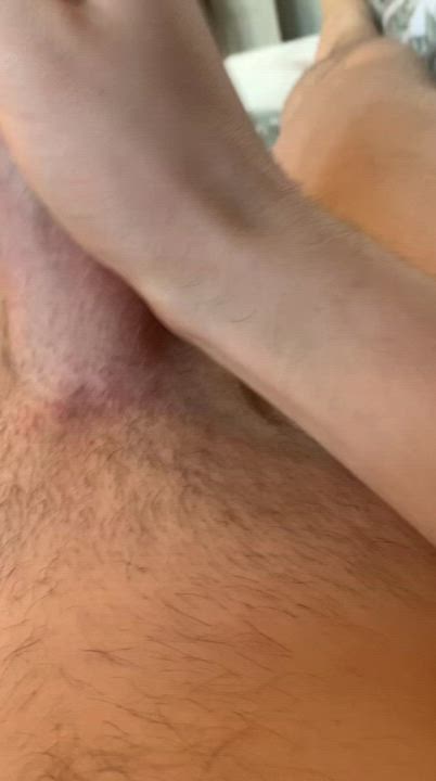 I was so full of cum yesterday I had to let a little out in 2 big loads