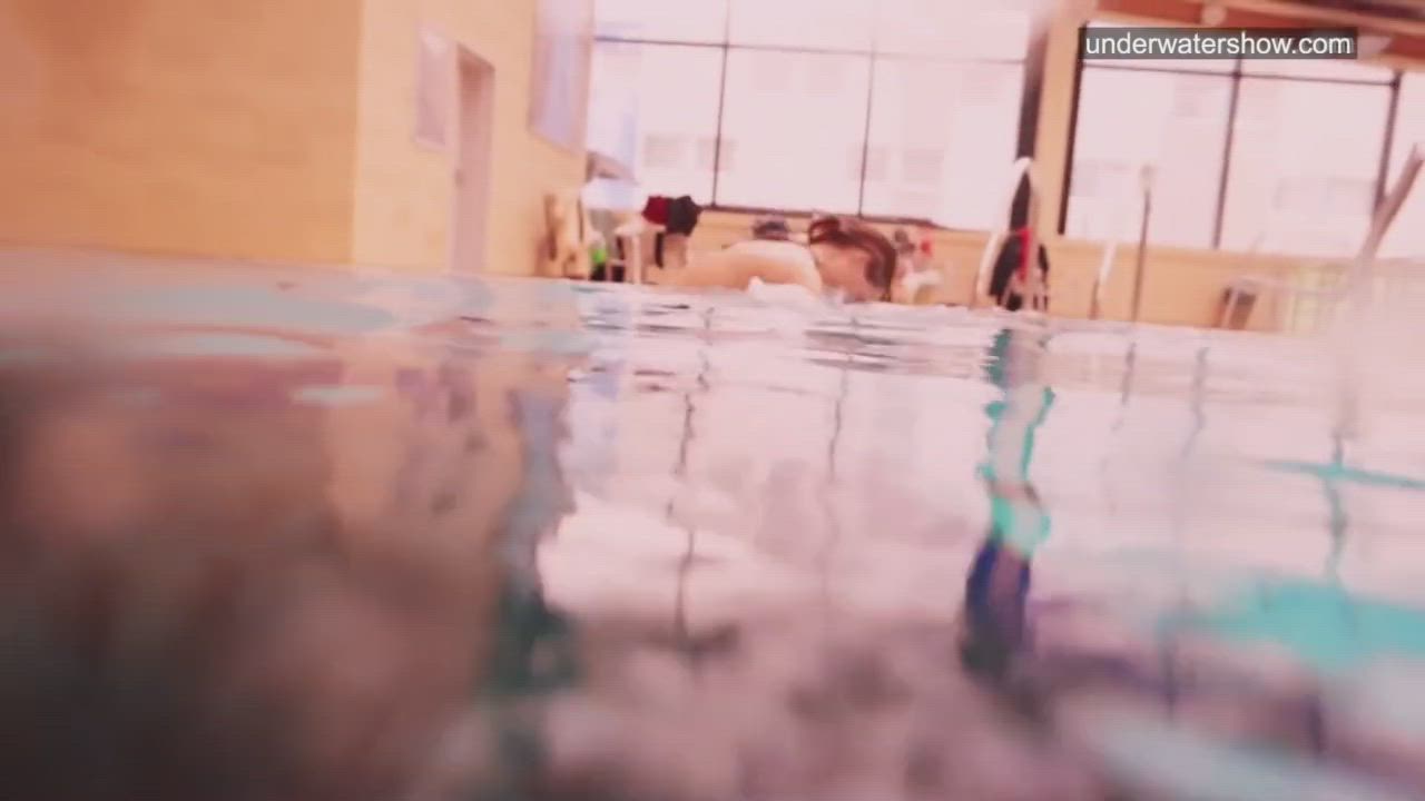 Beach European Nudist Pool Swimming Pool Teasing Underwater clip