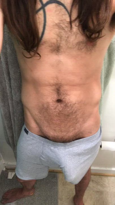 Big Dick Dom Long Hair Shower Solo Teasing Thick Cock clip