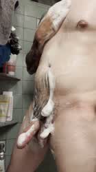Cock Jerk Off Pierced Piercing Shower Soapy Wet clip