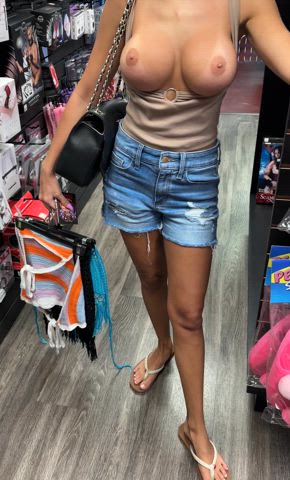 Acting a fool in the sex shop… you can’t take me anywhere 😂