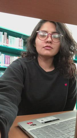 DESI GIRL SHOWING BUSTY MELONS🥵 AT LIBRARY🔥|