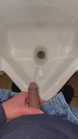 Pissing in public restrooms is always fun