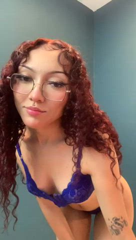 cute latina lingerie natural tits petite redhead skinny clip