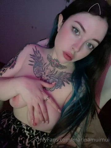 big tits kawaii girl long hair nsfw onlyfans sensual tattoo tits clip