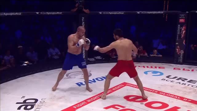 Alexey Sidorenko vs. Khalid Murtazaliev. Blew up his ear on a punch and then they