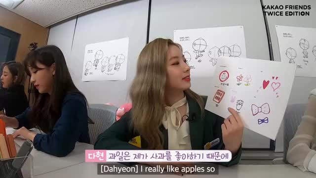 Twice explaining their own drawings