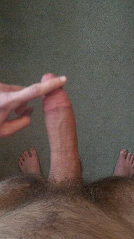 (Straight/DMs open/Snap) Playing with my big cock