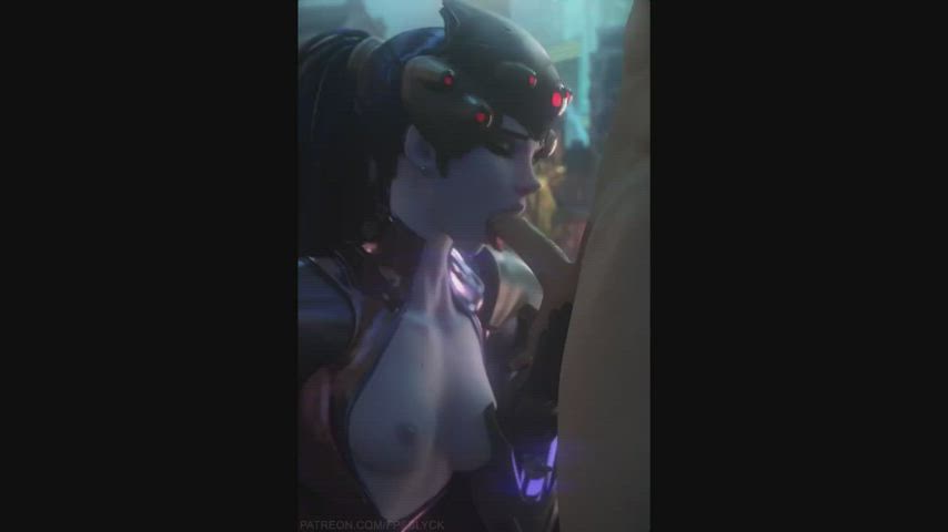 animation anime big dick big tits blowjob nipples onlyfans overwatch rule34 clip