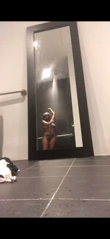 Ass Booty Ebony MILF Naked Shower clip