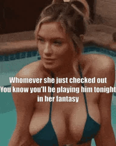 Bikini Blonde Caption Cheating Fantasia Fantasy Huge Tits clip